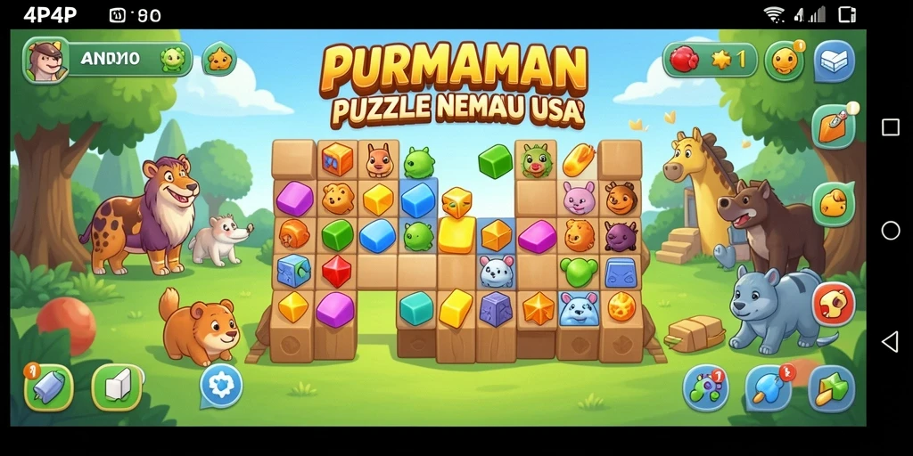 Tampilan gameplay 4P4P yang menantang dan menarik.