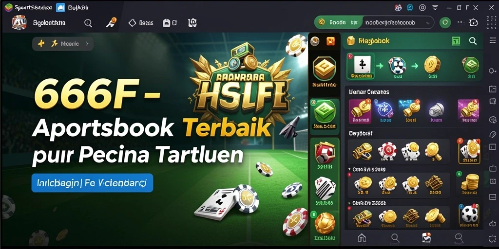 Tampilan utama 666F menampilkan berbagai pilihan taruhan olahraga.