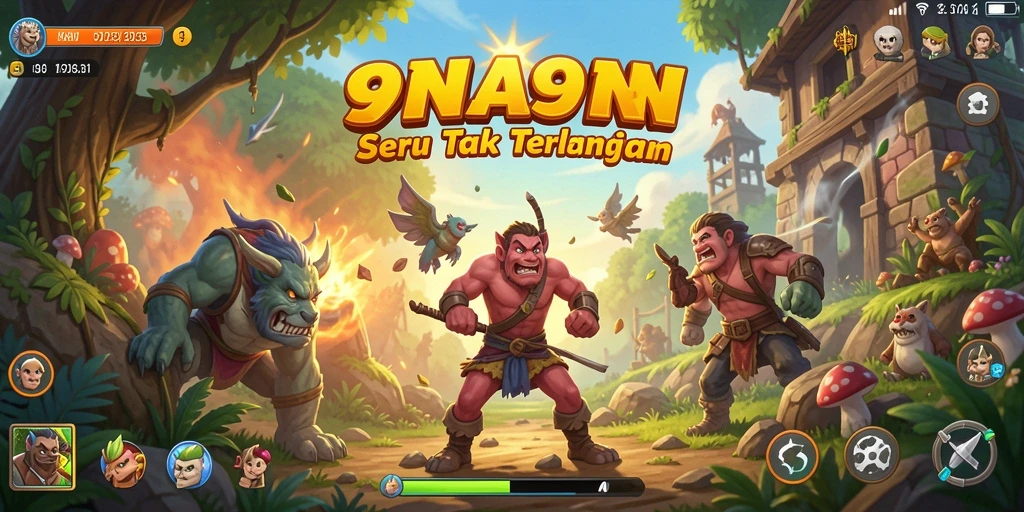 Tampilan gameplay 9N9N yang mendebarkan dan menantang.