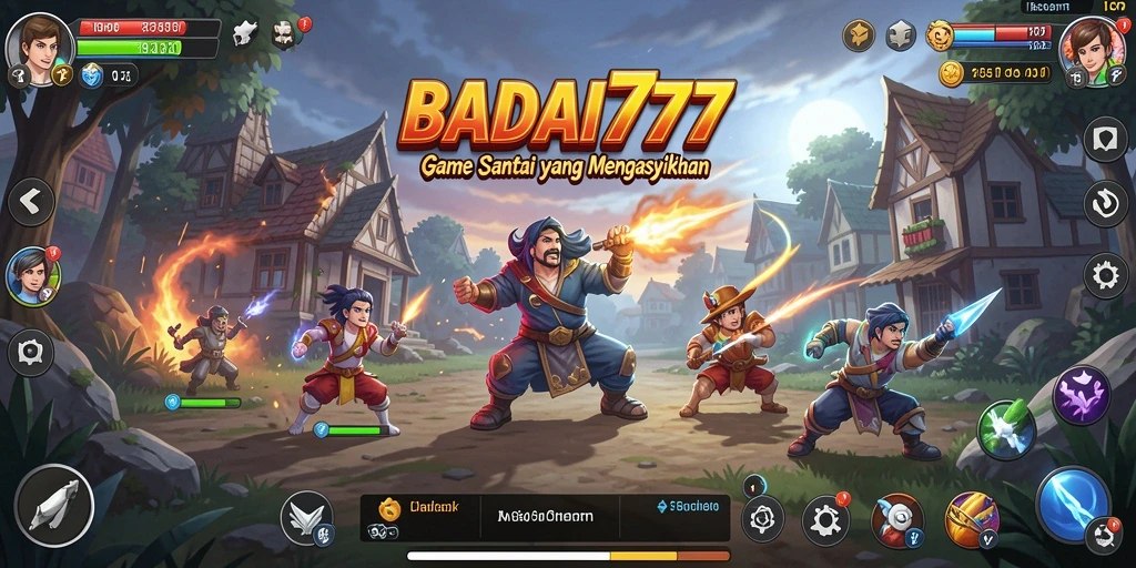 Tampilan gameplay BADAI777 yang seru dan penuh warna.