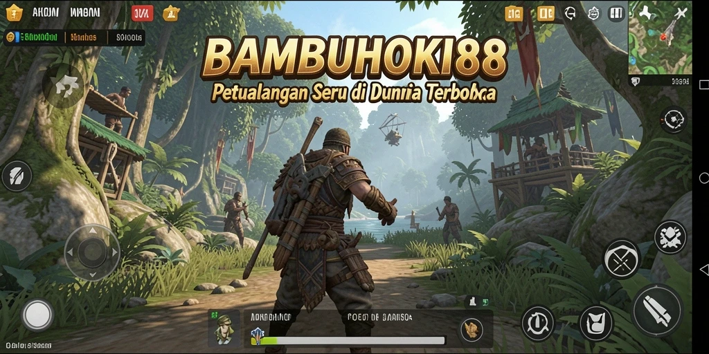 Tampilan menakjubkan dari gameplay BAMBUHOKI88 di dunia terbuka.
