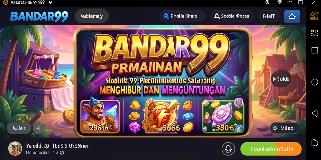 Tampilan menarik dari permainan Slot di BANDAR99.