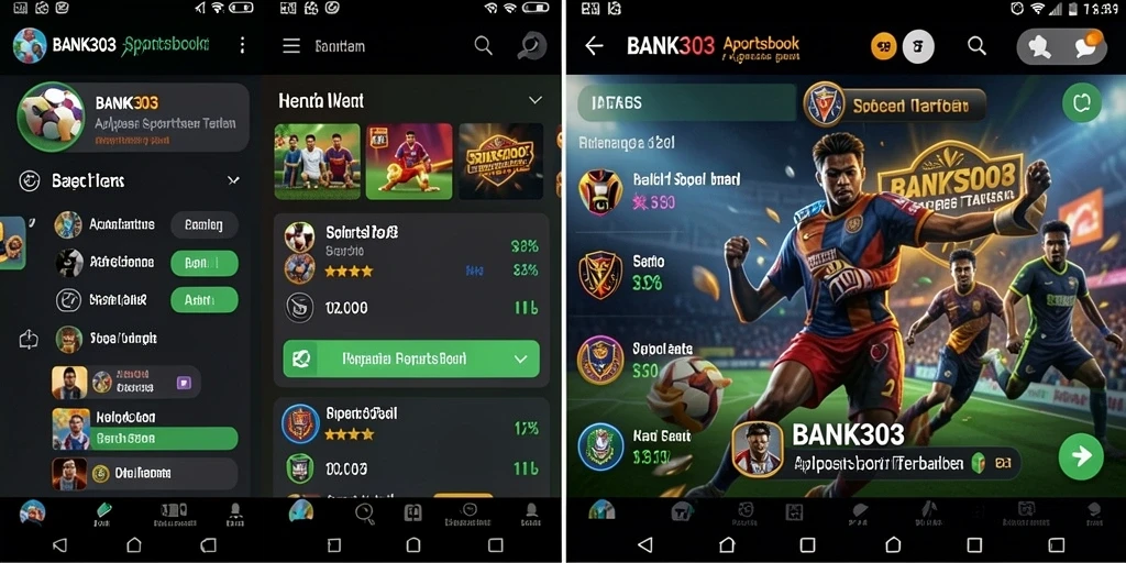 Screenshot utama BANK303 menampilkan antarmuka Sportsbook yang menarik dan interaktif.
