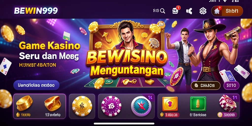 Tampilan gameplay dalam BEWIN999 dengan suasana Kasino yang mendebarkan.