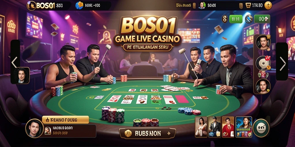 Tampilan menarik gameplay Live Casino dengan dealer langsung.