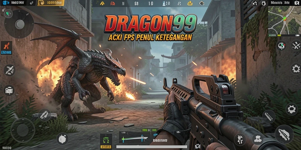 Tampilan gameplay yang mendebarkan di DRAGON99 dengan aksi FPS yang intens.