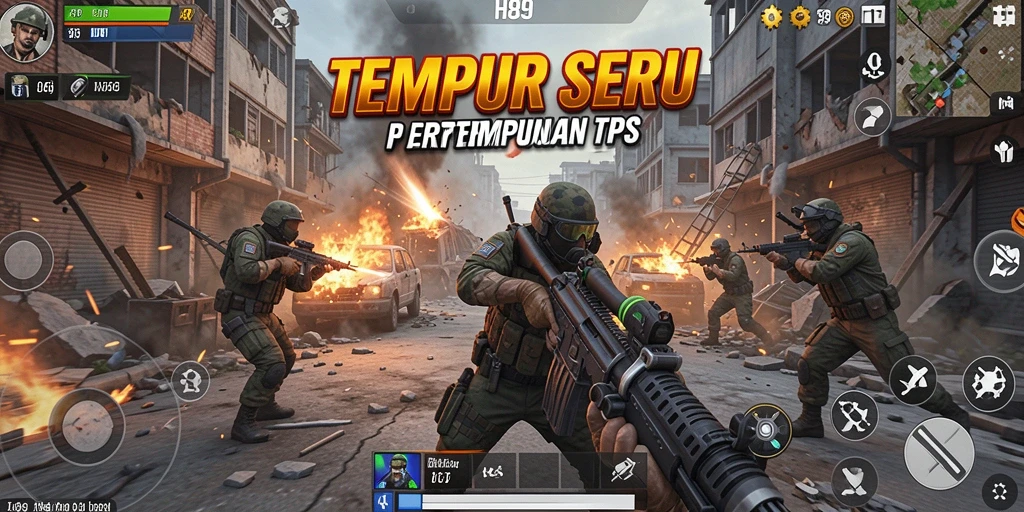 Screenshot H89 menampilkan aksi tembak-menembak yang mendebarkan dalam mode TPS.