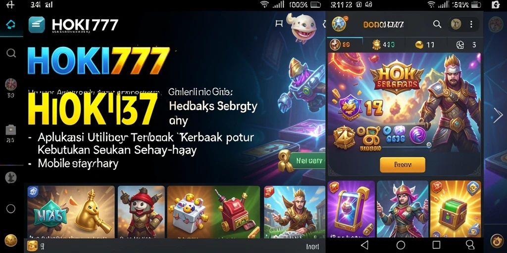 Screenshot utama HOKI777 menunjukkan tampilan antarmuka yang sederhana dan fungsional.