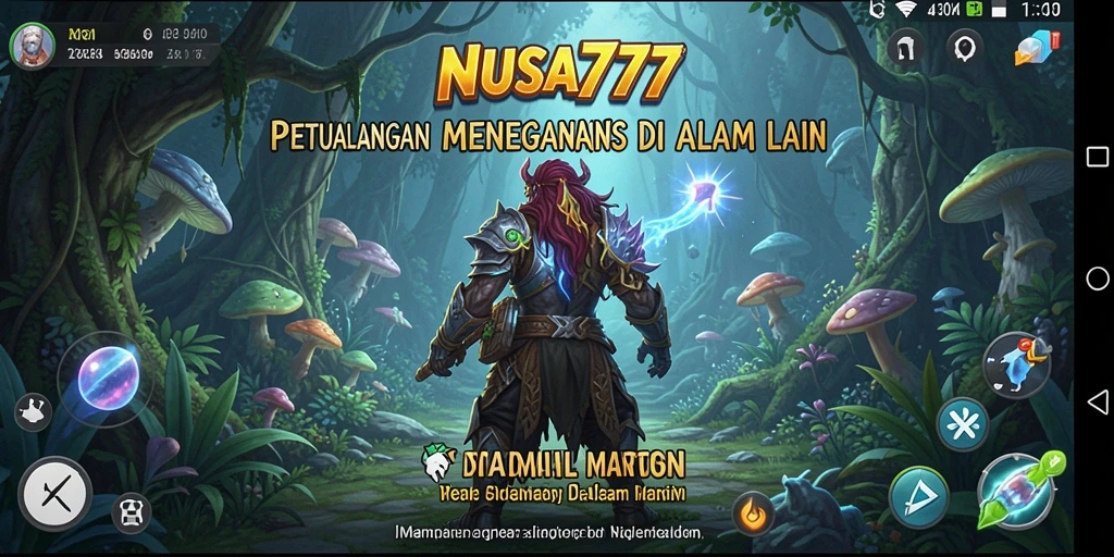 Screenshot gameplay NUSA777 menampilkan petualangan seru di dunia yang luas.