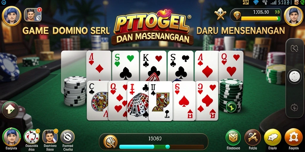 Screenshot dari gameplay Domino yang seru di PTTOGEL.