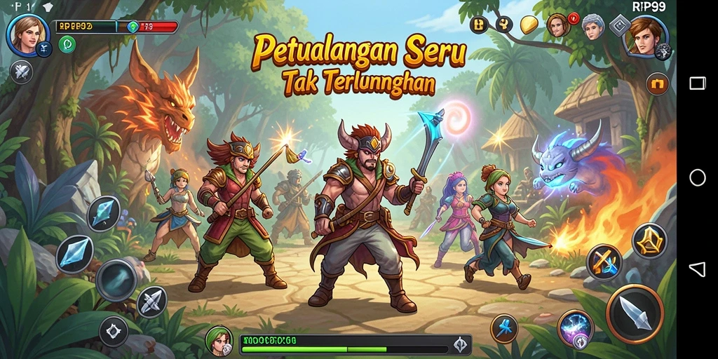 Screenshot gameplay RP99 menampilkan suasana petualangan yang menegangkan.