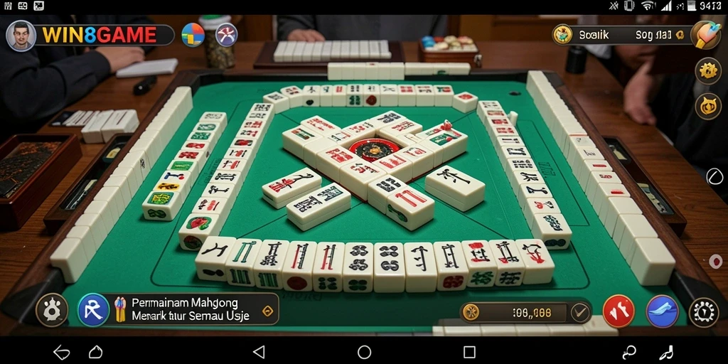 Tampilan gameplay Mahjong di WIN8GAME yang menarik.